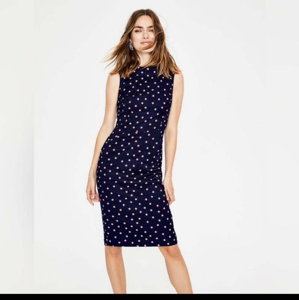 Boden Navy Polka-dot Martha Dress Size 2